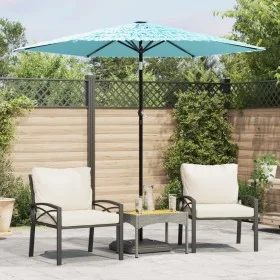 Garden umbrella with blue steel pole 223x223x213 cm by , Umbrellas - Ref: Foro24-4005098, Price: 80,04 €, Discount: %
