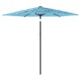 Sombrilla de jardín con poste de acero azul 223x223x213 cm de , Sombrillas - Ref: Foro24-4005098, Precio: 72,50 €, Descuento: %