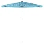 Garden umbrella with blue steel pole 223x223x213 cm by , Umbrellas - Ref: Foro24-4005098, Price: 80,02 €, Discount: %