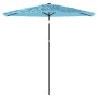 Sombrilla de jardín con poste de acero azul 223x223x213 cm de , Sombrillas - Ref: Foro24-4005098, Precio: 72,50 €, Descuento: %