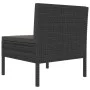Garden chairs 3 units with black synthetic rattan cushions by vidaXL, Garden chairs - Ref: Foro24-310191, Price: 205,80 €, Di...