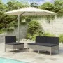 Gartenstühle 3 Einheiten mit grauen synthetischen Rattankissen von vidaXL, Gartenstühle - Ref: Foro24-310192, Preis: 212,11 €...