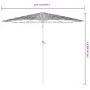 Gartenschirm mit weißem Stahlmast 223x223x213 cm von , Sonnenschirme - Ref: Foro24-4005100, Preis: 76,90 €, Rabatt: %