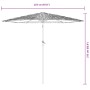 Gartenschirm mit weißem Stahlmast 223x223x213 cm von , Sonnenschirme - Ref: Foro24-4005100, Preis: 68,68 €, Rabatt: %