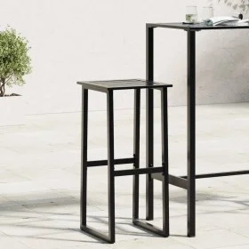 Bar stools 2 units black steel 38x38x80 cm by , Garden chairs - Ref: Foro24-4009265, Price: 121,79 €, Discount: %