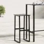Bar stools 2 units black steel 38x38x80 cm by , Garden chairs - Ref: Foro24-4009265, Price: 124,19 €, Discount: %