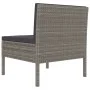 Gartenstühle 3 Einheiten mit grauen synthetischen Rattankissen von vidaXL, Gartenstühle - Ref: Foro24-310192, Preis: 212,11 €...