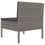 Gartenstühle 3 Einheiten mit grauen synthetischen Rattankissen von vidaXL, Gartenstühle - Ref: Foro24-310192, Preis: 214,06 €...