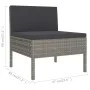 Gartenstühle 3 Einheiten mit grauen synthetischen Rattankissen von vidaXL, Gartenstühle - Ref: Foro24-310192, Preis: 212,11 €...