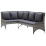 Garten-Ecksofas 2 Stück graues PE-Rattan von vidaXL, Outdoor-Sofas - Ref: Foro24-310223, Preis: 328,12 €, Rabatt: %