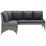 Garden corner sofas 2 pieces gray PE rattan by vidaXL, Outdoor sofas - Ref: Foro24-310223, Price: 339,55 €, Discount: %