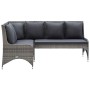 Garten-Ecksofas 2 Stück graues PE-Rattan von vidaXL, Outdoor-Sofas - Ref: Foro24-310223, Preis: 328,12 €, Rabatt: %