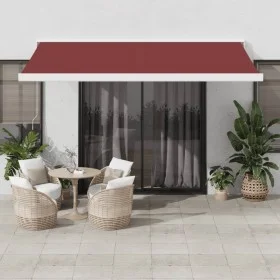 Automatische ausfahrbare Markise in Bordeauxrot, 450x300 cm. von , Markisen - Ref: Foro24-3215326, Preis: 757,77 €, Rabatt: %