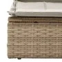 Double sun lounger with canopy and beige synthetic rattan cushions by , Loungers - Ref: Foro24-368641, Price: 281,11 €, Disco...