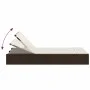 Tumbona doble con cojines ratán sintético marrón de , Tumbonas - Ref: Foro24-368629, Precio: 254,93 €, Descuento: %