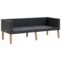 Sofá de jardín 2 plazas con cojines ratán sintético negro by vidaXL, Outdoor sofas - Ref: Foro24-310216, Price: 154,99 €, Dis...