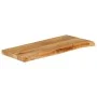 Solid mango wood natural edge table top 80x30x2.5 cm by , Table tops - Ref: Foro24-370430, Price: 42,93 €, Discount: %