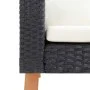 Sofá de jardín 2 plazas con cojines ratán sintético negro by vidaXL, Outdoor sofas - Ref: Foro24-310216, Price: 154,99 €, Dis...