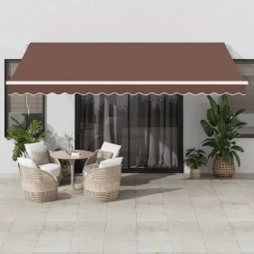 Automatic retractable brown awning 450x350 cm by , Awnings - Ref: Foro24-3215393, Price: 566,32 €, Discount: %