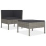 2-teiliges Gartenmöbel-Set und graue synthetische Rattankissen von vidaXL, Gartensets - Ref: Foro24-310208, Preis: 96,80 €, R...
