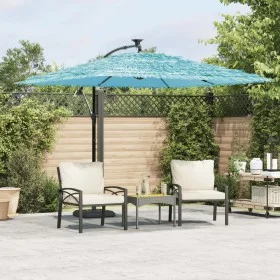 Gartenschirm mit blauem Stahlmast 269x269x235 cm von , Sonnenschirme - Ref: Foro24-4005079, Preis: 130,74 €, Rabatt: %