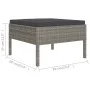 2-piece garden furniture set and gray synthetic rattan cushions by vidaXL, Garden sets - Ref: Foro24-310208, Price: 95,54 €, ...
