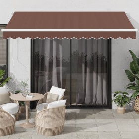 Automatic retractable brown awning 350x250 cm by , Awnings - Ref: Foro24-3310205, Price: 322,71 €, Discount: %