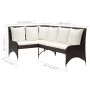 Garten-Ecksofas 2 Stück braunes PE-Rattan von vidaXL, Outdoor-Sofas - Ref: Foro24-310225, Preis: 230,66 €, Rabatt: %