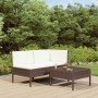 Set muebles de jardín 3 pzas y cojines ratán sintético marrón de vidaXL, Conjuntos de jardín - Ref: Foro24-310185, Precio: 16...