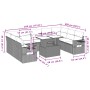 Garden sofa set with beige cushions, 10 pieces, synthetic rattan by , Garden sets - Ref: Foro24-3268109, Price: 633,70 €, Dis...