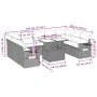 Gartensofa-Set mit 10-teiligen beigen Kissen aus synthetischem Rattan. von , Gartensets - Ref: Foro24-3268109, Preis: 654,86 ...