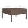 Set muebles de jardín 3 pzas y cojines ratán sintético marrón de vidaXL, Conjuntos de jardín - Ref: Foro24-310185, Precio: 16...