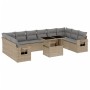 11-piece garden sofa set with beige synthetic rattan cushions by , Garden sets - Ref: Foro24-3268149, Price: 736,84 €, Discou...