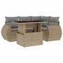 Garden sofa set with 5-piece synthetic rattan beige cushions by , Garden sets - Ref: Foro24-3268509, Price: 403,58 €, Discoun...