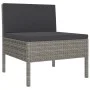 3-teiliges Gartenmöbel-Set und Kissen aus grauem Kunst-Rattan. von vidaXL, Gartensets - Ref: Foro24-310188, Preis: 216,46 €, ...
