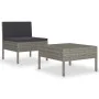 2-piece garden furniture set and gray synthetic rattan cushions by vidaXL, Garden sets - Ref: Foro24-310200, Price: 97,73 €, ...