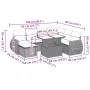 Garden sofa set with 8 pieces of synthetic beige rattan and cushions. by , Garden sets - Ref: Foro24-3268699, Price: 563,22 €...