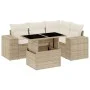 Gartensofa-Set mit 5-teiligen Kissen aus synthetischem Rattan in Beige. von , Gartensets - Ref: Foro24-3269138, Preis: 436,45...