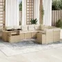 Garden sofa set with beige cushions, 10 pieces, synthetic rattan by , Garden sets - Ref: Foro24-3269398, Price: 732,44 €, Dis...