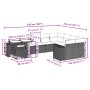 Gartensofa-Set mit 10-teiligen beigen Kissen aus synthetischem Rattan. von , Gartensets - Ref: Foro24-3269398, Preis: 702,73 ...