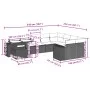 Gartensofa-Set mit 10-teiligen beigen Kissen aus synthetischem Rattan. von , Gartensets - Ref: Foro24-3269398, Preis: 730,36 ...