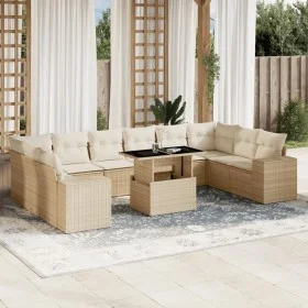 Set de sofás de jardín 11pzas con cojines ratán sintético beige de , Conjuntos de jardín - Ref: Foro24-3269408, Precio: 779,1...