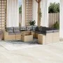 11-piece garden sofa set with beige synthetic rattan cushions by , Garden sets - Ref: Foro24-3269429, Price: 738,69 €, Discou...