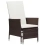 Garden recliner with brown synthetic rattan cushions by vidaXL, Garden chairs - Ref: Foro24-310229, Price: 135,58 €, Discount: %