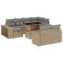 Gartensofa-Set 11-teilig mit beigen Polstern aus synthetischem Rattan von , Gartensets - Ref: Foro24-3276505, Preis: 661,35 €...