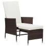 Gartenliege mit braunen synthetischen Rattankissen von vidaXL, Gartenstühle - Ref: Foro24-310229, Preis: 135,58 €, Rabatt: %