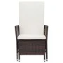 Garden recliner with brown synthetic rattan cushions by vidaXL, Garden chairs - Ref: Foro24-310229, Price: 135,58 €, Discount: %
