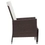 Gartenliege mit braunen synthetischen Rattankissen von vidaXL, Gartenstühle - Ref: Foro24-310229, Preis: 135,58 €, Rabatt: %