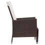 Sillón reclinable de jardín con cojines ratán sintético marrón de vidaXL, Sillas de jardín - Ref: Foro24-310229, Precio: 137,...