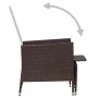 Gartenliege mit braunen synthetischen Rattankissen von vidaXL, Gartenstühle - Ref: Foro24-310229, Preis: 135,58 €, Rabatt: %